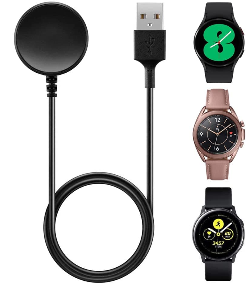Compatible with Galaxy Watch 3 / Active 2 / Active Charger, Replacement Charging Cradle Dock Cable for Samsung Galaxy Watch 3 / Active 2 / Active Smart Watch