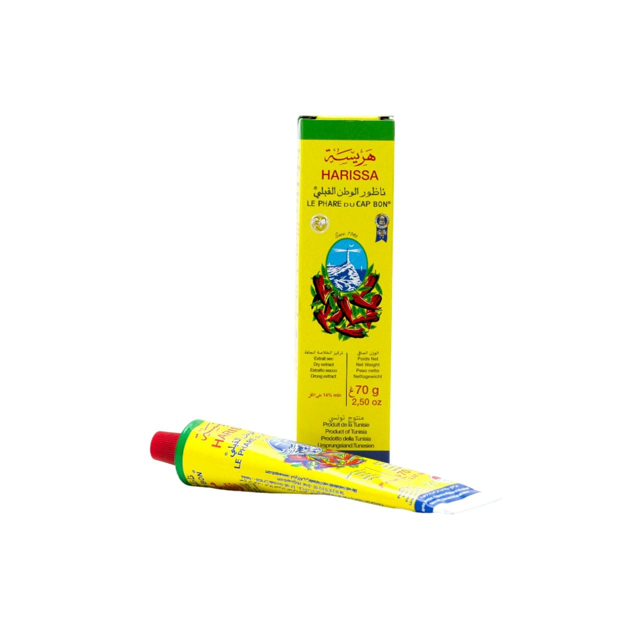 Le Phare du Cap Bon Capbon Hot & Fresh Chilli Harissa Pepper Paste Tube 70gm