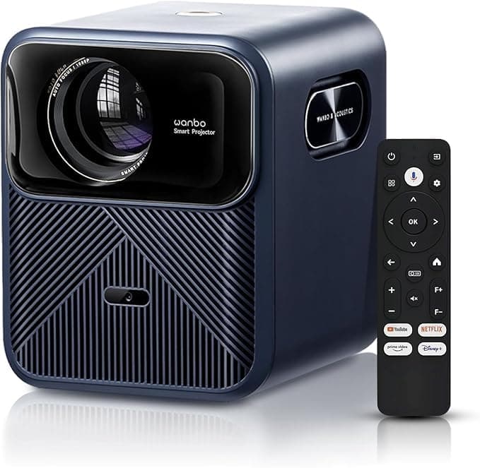 Mozart 1 Pro Projector with Wifi and Bluetooth, Android TV 11 Movie Projector, 900ANSI Lumens Native 1080P Smart Projector, Auto Focus, Object Avoidance and Screen Adaption || DARK BLUE COLOR