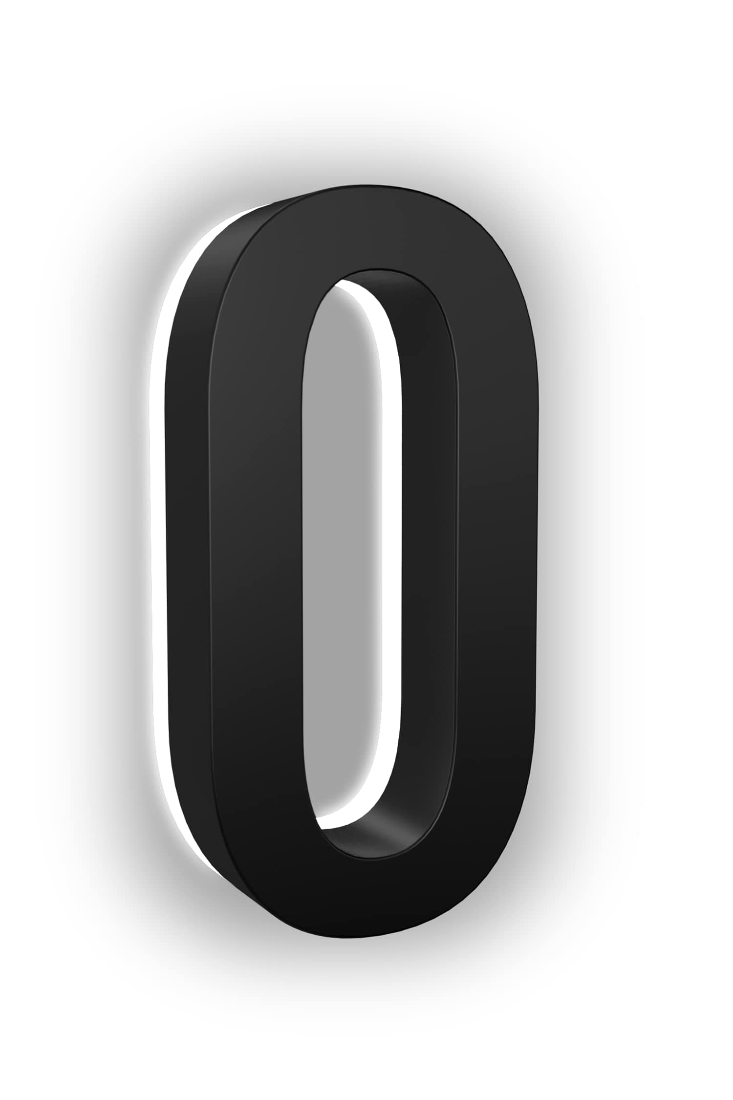 5 Inch House Numbers, ABS-Polymer, Premium Quality, Backlit LED 5000K Illuminated Home Address Number, Lighted House Numbers, Modern Address Numbers (0, Black)
