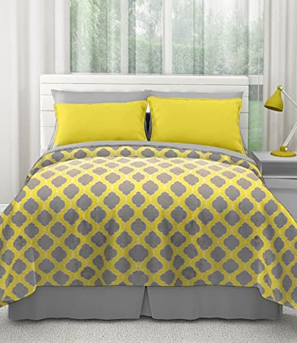 pop shop Trellis Comforter, 63" x 90", Yellow