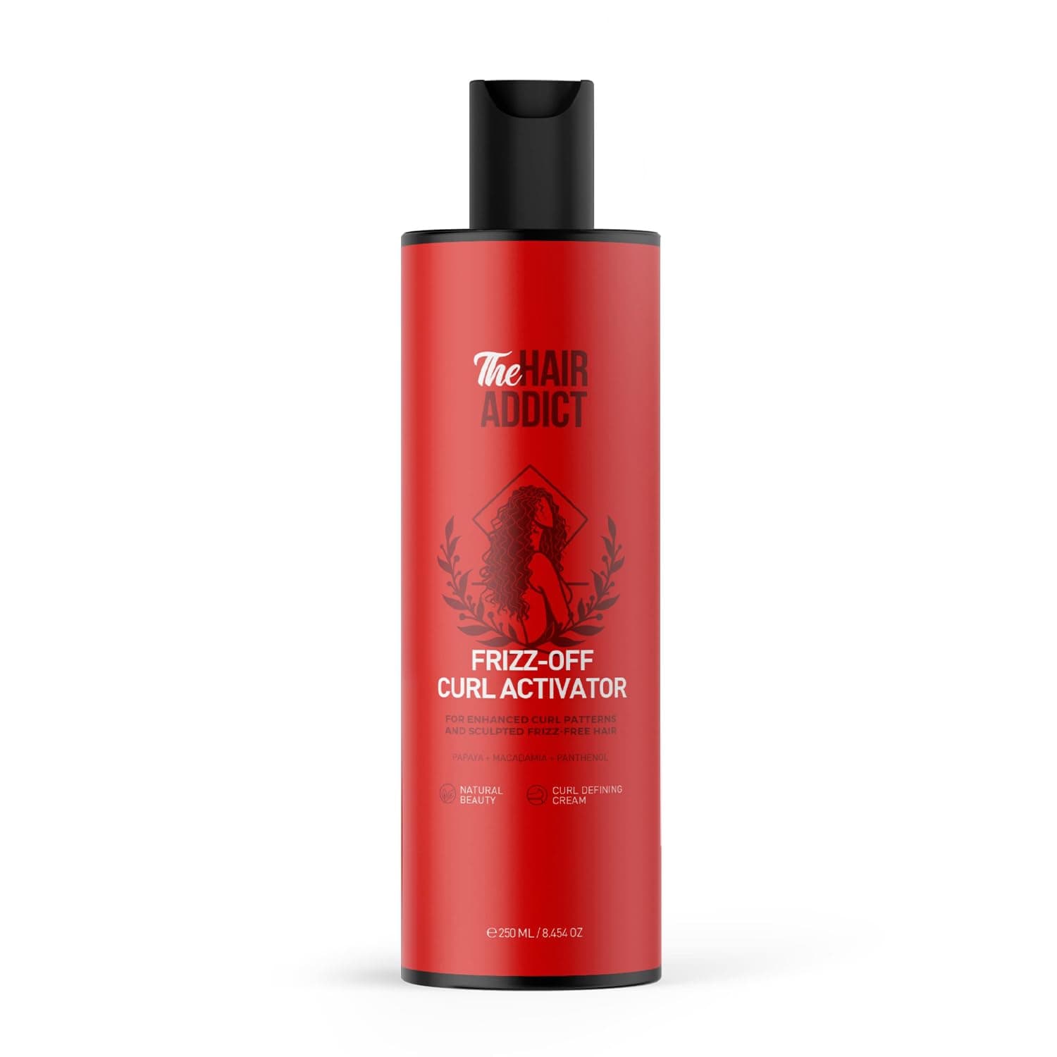 Frizz Off Curl Activator 250 ml- Enhanced Curl Patterns & Sculpted Frizz-Free Hair, Shapes, Moisturizes & Defines Curls, 0% Sulfates, Silicones, Enriched with Papaya, Macadamia & Pro-Vitamin B5