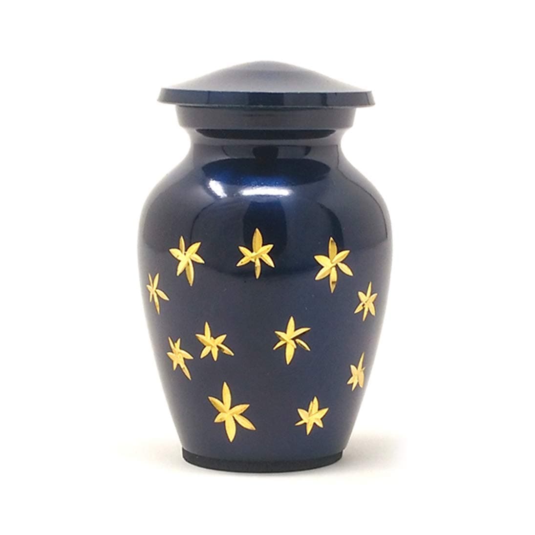 Cremation urn Keepsake (Blue With Silver Stars) Funeral Human Ashes Urn, Ashes