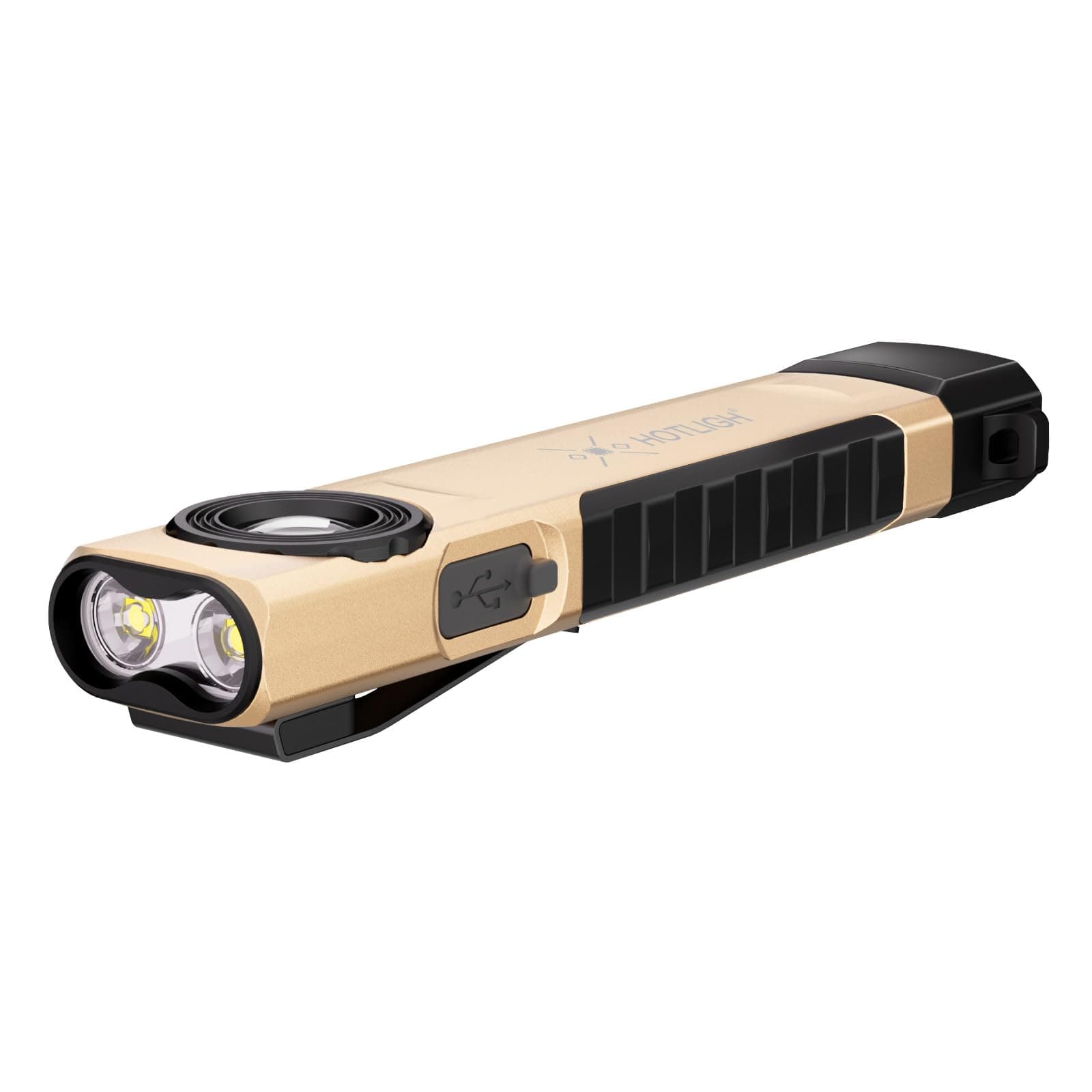 Rechargeable Flashlight Magnetic - 700 Lumens LED Flashlight with Clip Design, Flat Flashlight for Car Repairing/Camping/Emergency