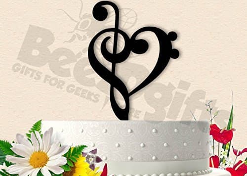 Music Note Musical Love Wedding Cake Topper