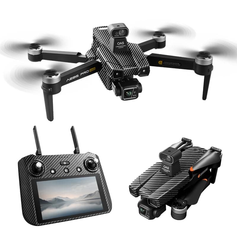 AE86 PRO MAX+, Lightweight 3x Mechanical Gimbal Mini Camera Drone with 8K HDR Video, 48-mins Flight Time, 2 Intelligent Flight Battery Plus for up to 59055ft (18km) Video Transmission, True Vertical Shooting, GPS Auto Return Integrated, Remote Controller Used as Pad