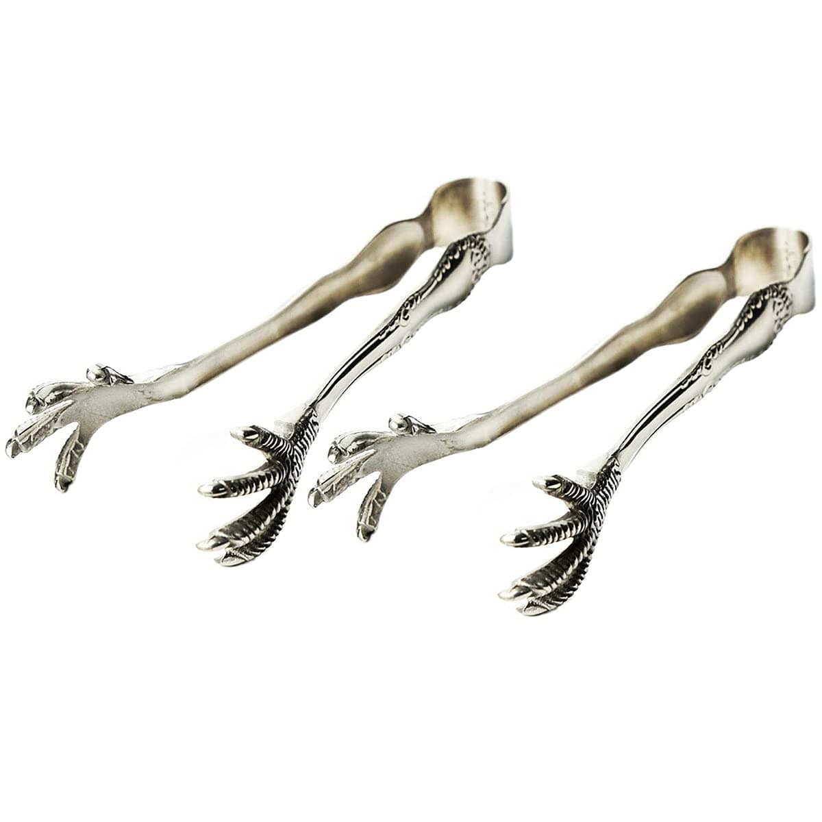 2 PCS Bar Ice Hockey Special Eagle Claw Shape Ice Tongs Serving Tongs