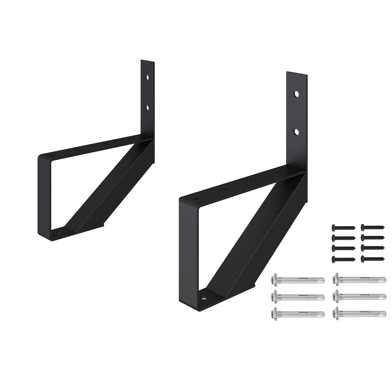 DIYHD Steel Stair Stringer 1 Step for Deck Height 13in,Powder Coated Black Outdoor Deck Stringer,MAX Load Capacity:500lbs,2pcs