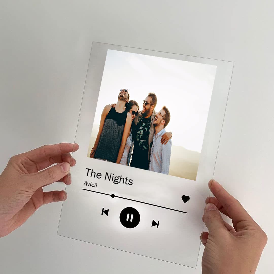 acrylic customized spotify glass plaque personalized gifts custom spotify plaque custom picture plaque - spotify music song plaque