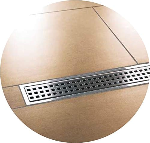 LIDCO Check Pattern Shower Drain Channel for Bathrooms, Roofs, Terraces, Balconies in Marine Grade Stainless Steel 316-300mm / 12 Inch x 3.5 Inch