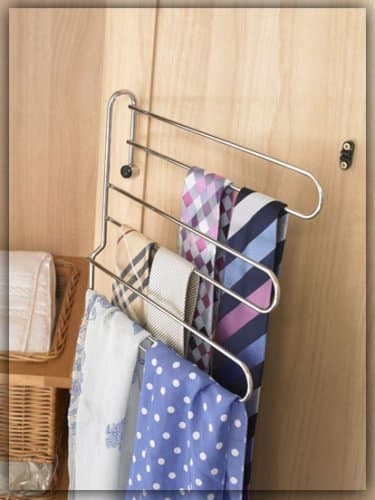 3-tier swing out tie and belt rack