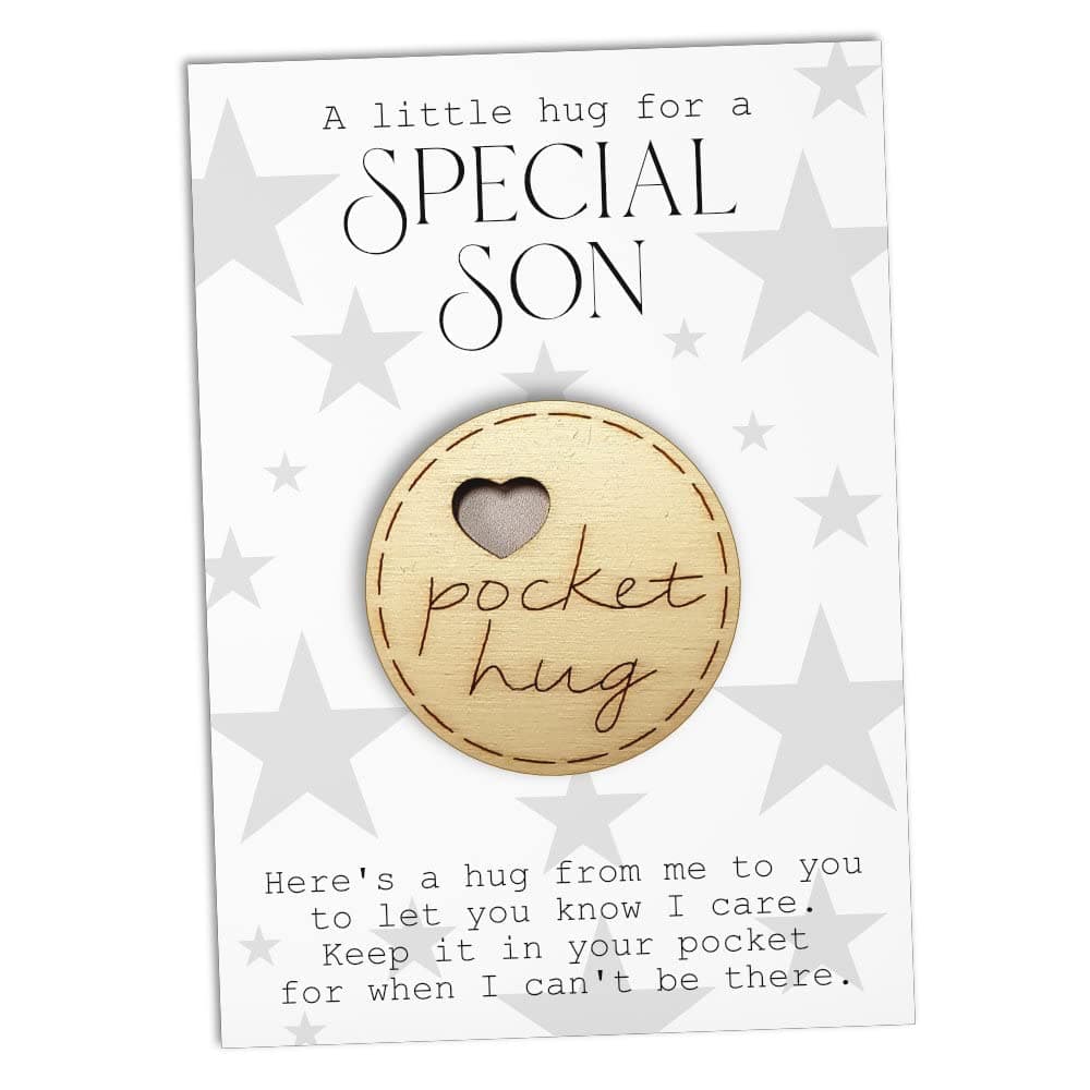 Pocket Hug For Son Token | Gift For Son From Mum | Thinking Of You | Miss You | Birthday | Moving | Cheer Up Gift | Pick Me Up | Anxiety | SONTKN