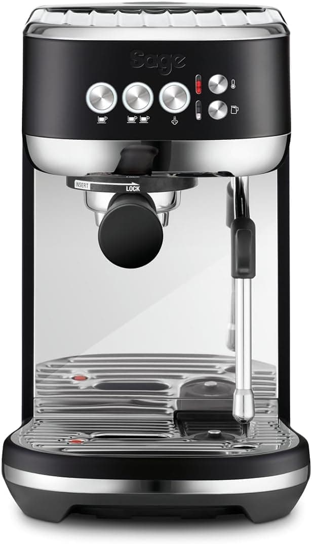 Sage - The Bambino Plus - Compact Coffee Machine with Automatic Milk Frother, Black Truffle - UAE Version, 2 Year Manufacturer Warranty