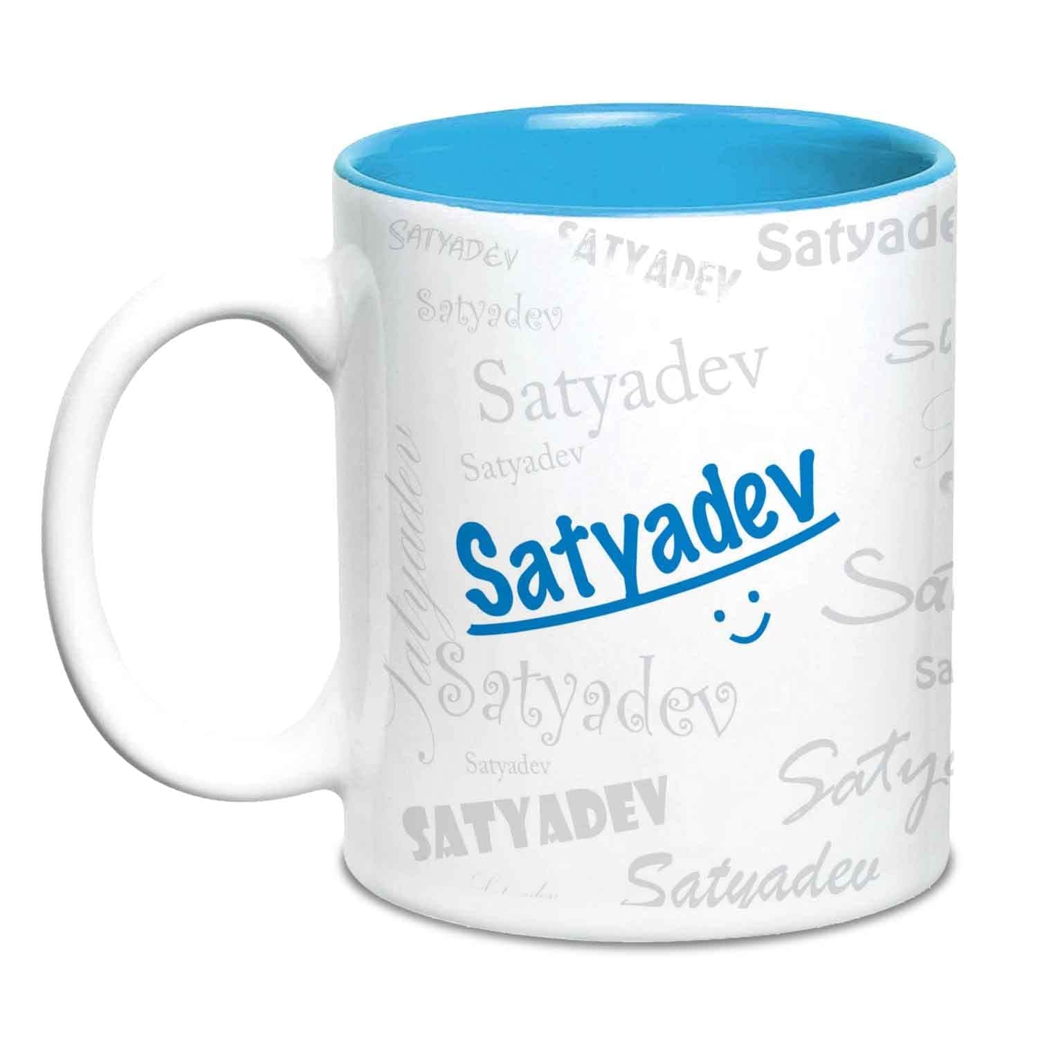 Hot Muggs Me Graffiti Mug - Satyadev Personalised Name Ceramic, 315ml, 1 Unit