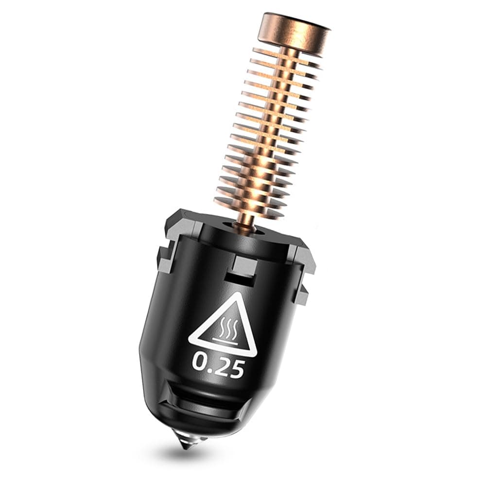 FLASHFORGE Adventurer 5M Nozzle Assembly, 32mm³/s High Flow, 35S Fast-Heat 200℃, 3S Quick-Release 3D Printer Copper Steel Nozzle Parts for AD5M/ AD5M Pro (0.25mm)