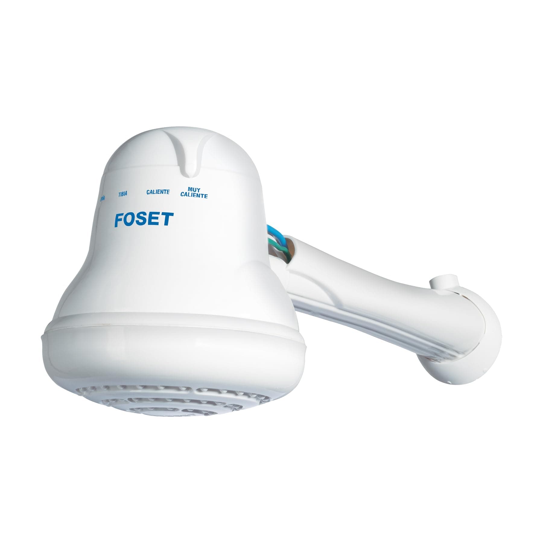Foset Electric Shower Head - Instant Hot Water, 4 Temperature Settings, Hand Shower Head with 5 ft Hose Included (Model 49491)