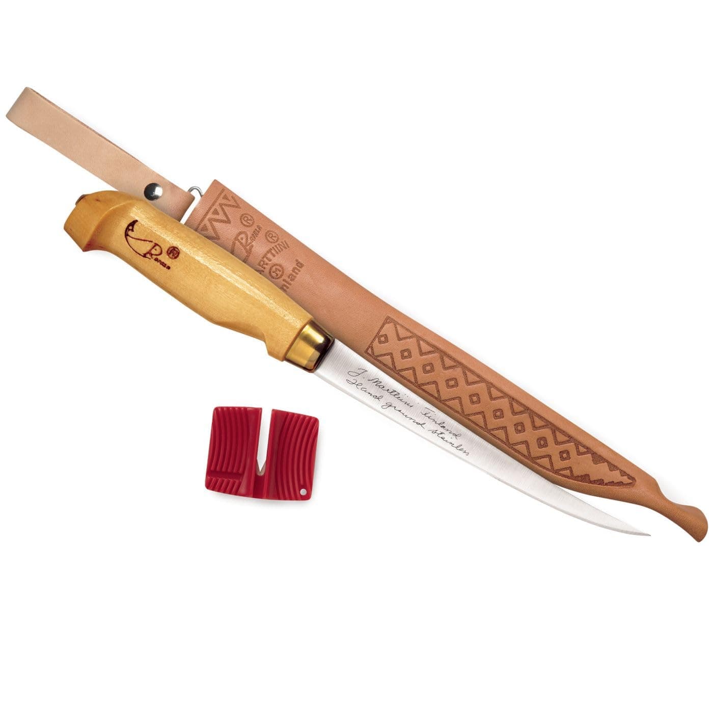 6-Inch Fish'n Fillet Knife with Single Stage Sharpener and Sheath, Premium Stainless Steel Blade for Precision Cutting