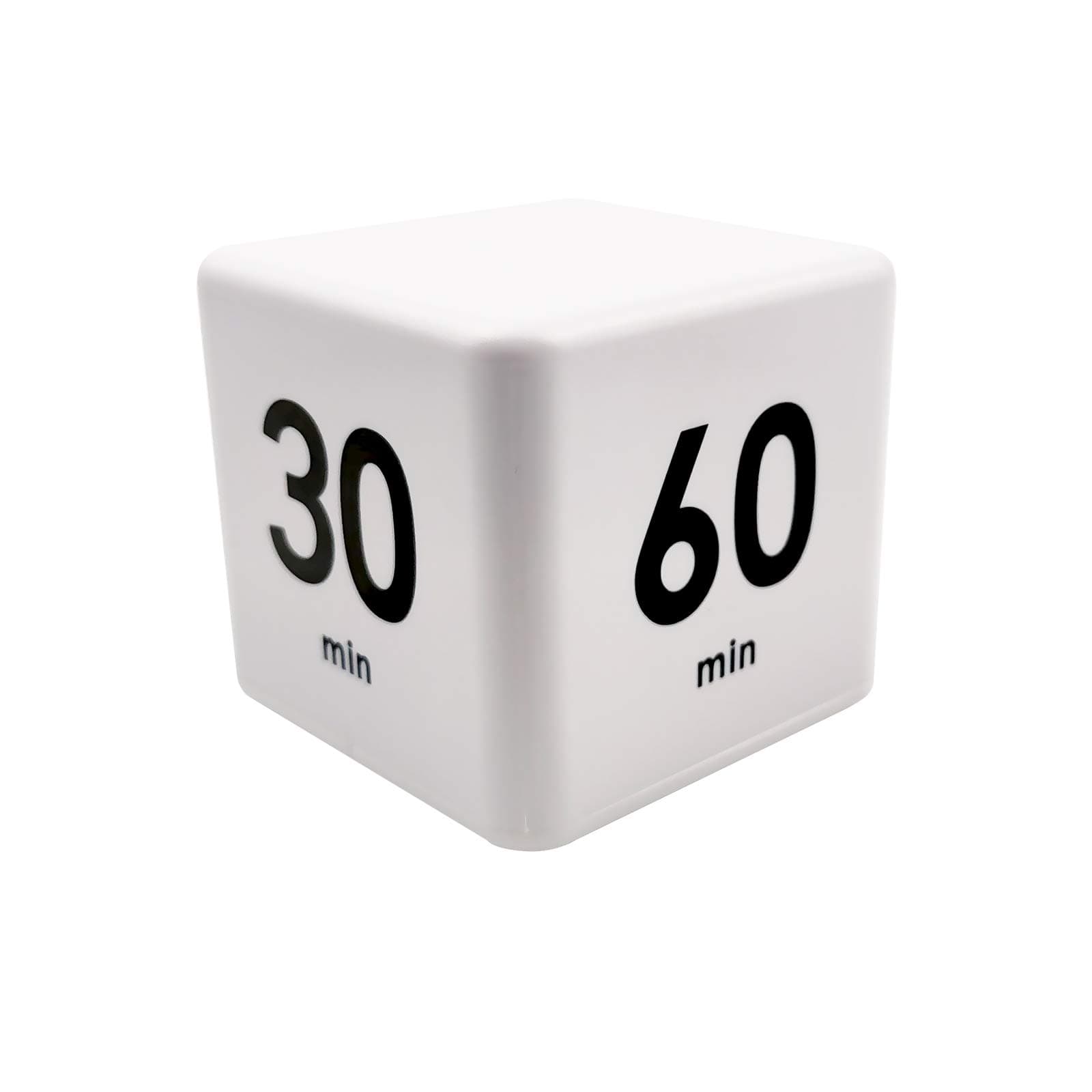 Kitchen Cube Timer, Kids Timer for ADHD Productivity Workout Flip Classroom for StudyTime Countdown Management Settings 15 20 30 60 Mins, White