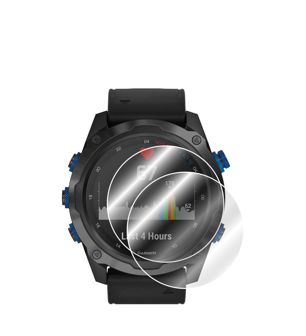 IPG for Garmin Descent Mk2 - Mk2i Smartwatch Screen Protector (2 Units) Invisible Ultra HD Clear Film Anti Scratch Guard-Smooth/Self-Healing/Bubble -Free