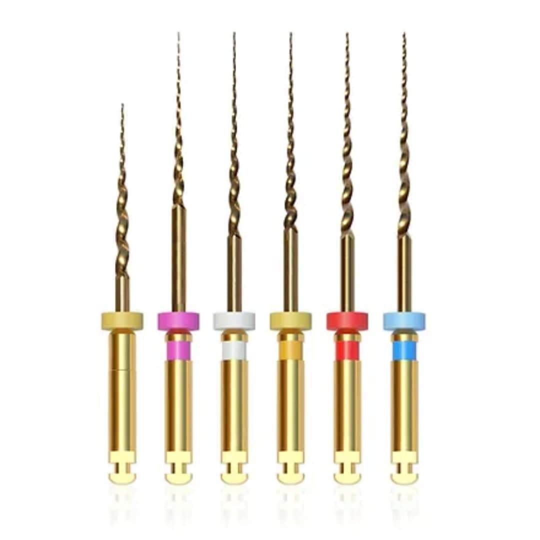 Healix Pro Gold Control Memory NiTI Rotary Files | Assorted | 25mm Blister Pack of 6 Files