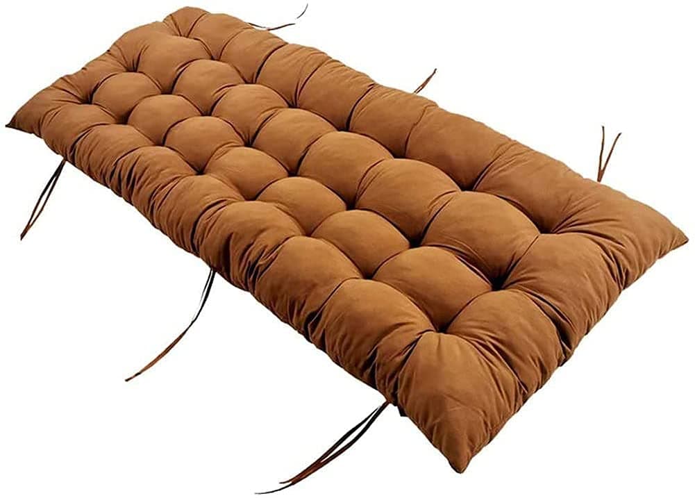Comfortable Bench Cushion 2 3 Seater Long Sofa Seat Pad Thick Patio Swing Replacement Mat Rectangle Sunbed Mattress Washable Outdoor Sun Lounger Pad