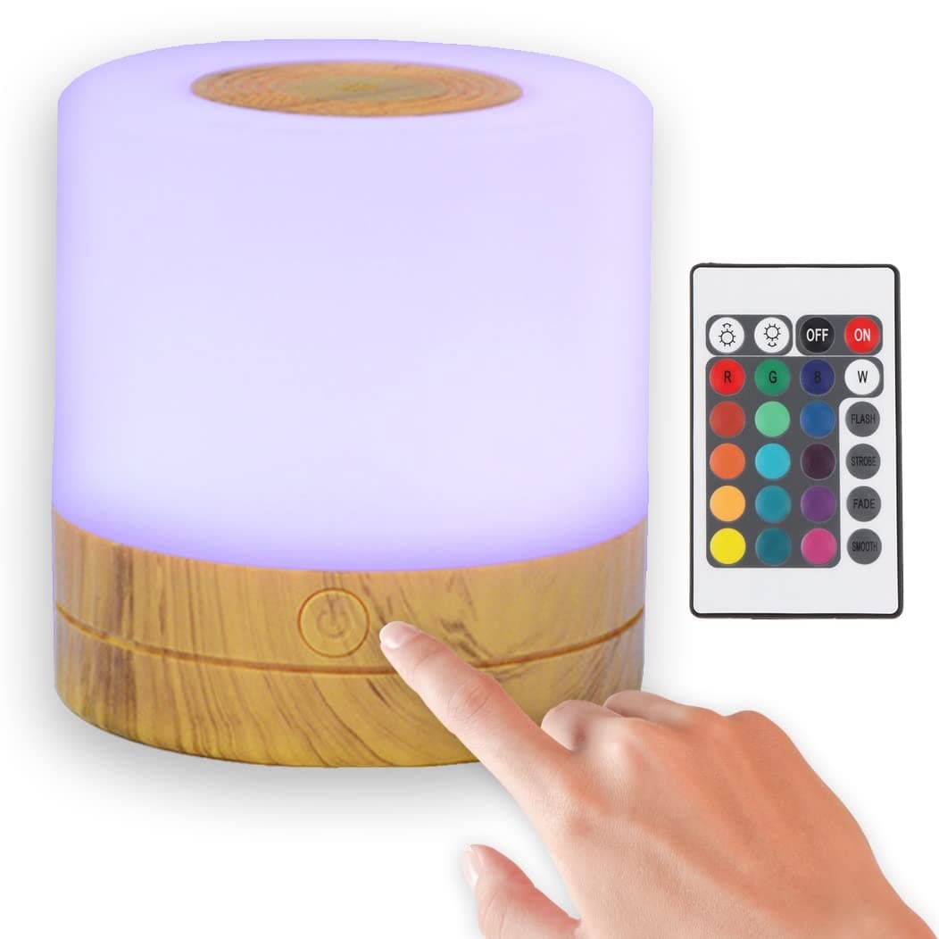 Night Light for Kids Projector-Moon Lamp Night Light -LED Bedside Lamp For Kids With Remote Control-Touch Sensor Night Light With Color Changing RGB Lights Dimmable Table Lamp