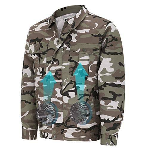 DEWBU Workwear Equipped Cooling Jacket Fan with Battery Pack for Summer Outdoors Air-Conditioned Clothes Unisex Available