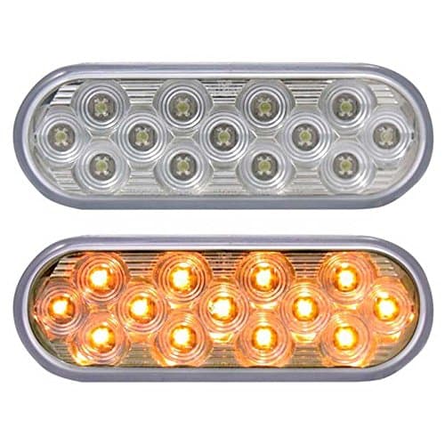 Trux Accessorries Oval Mirror LED Stop/Tail/Turn Light - Clear Amber