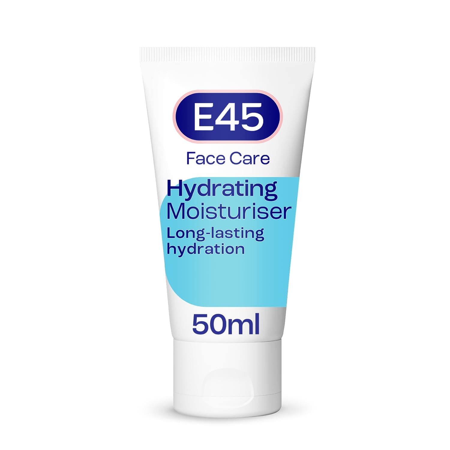 – E45 Face Moisturiser – Hydrating Face Cream for Long-Lasting Moisturisation - Lightweight Cream for Dry and Sensitive Skin – Fast-Absorbing and Non-Greasy Formula - Dermatologically Tested - 50ml