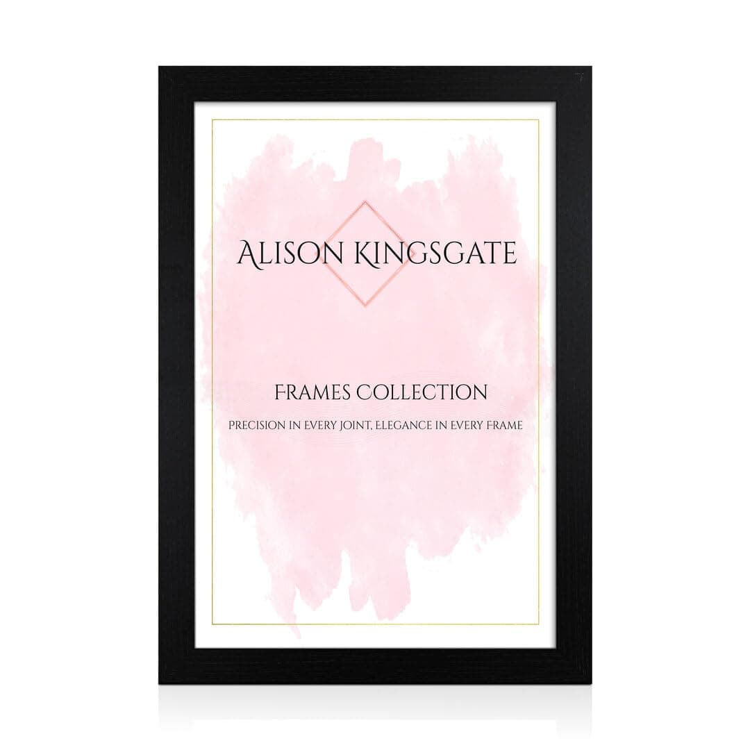 Alison Kingsgate Premium A1 Frame Black In Size 59.4 x 84.1 cm Frame - A1 Photo Frame with Clear Perspex Front & Wall Mounting to Hang Portrait or Landscape (Black)