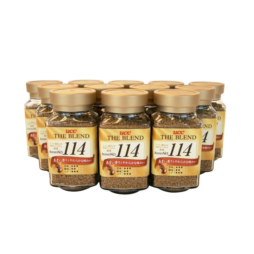 UCC The Blend 114 Instant Coffee, Instant Black Coffee, Smooth Flavor, Imported from Japan, 3.17 Oz (90 g), Pack of 12