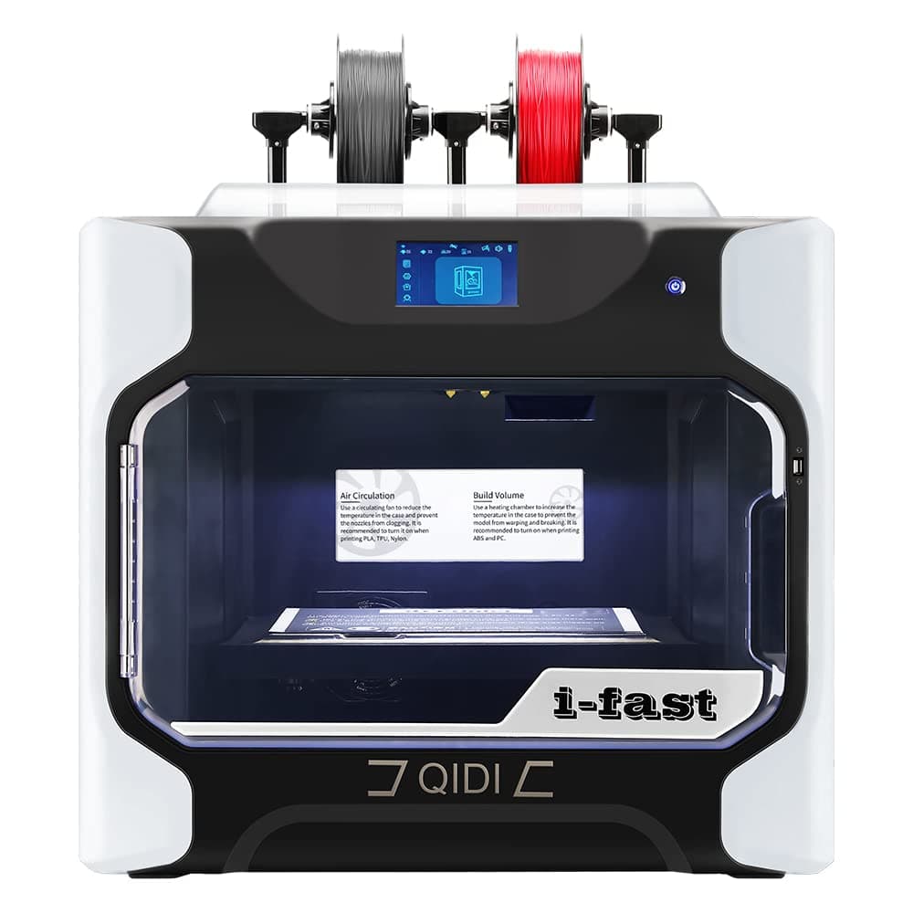 QIDI TECH i Fast FDM 3D Printer, Industrial Grade Structure, with Dual Extruder for Fast Printing, Filament Detection,5 Inch Touch Screen,Wifi Connection,Super Large Print Size 360×250×320mm