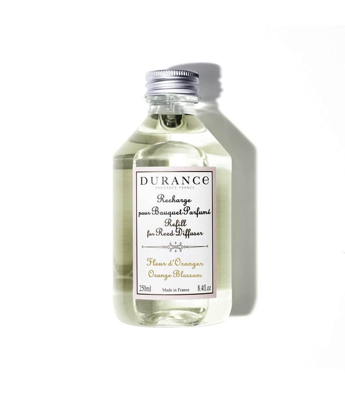 Durance Orange Blossom Reed Diffuser Refill 250ml - Aromatherapy Scented Oil For Reed Diffusers - Fresh & Long Lasting Fragrance