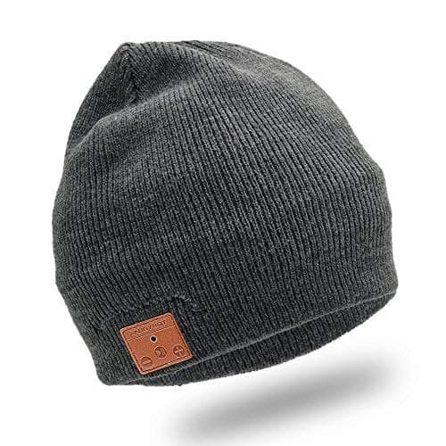 Enjoybot Bluetooth Beanie Wireless Knit Winter Hats Cap with Built-in Stereo Speakers and Microphone for Outdoor Sports Charcoal