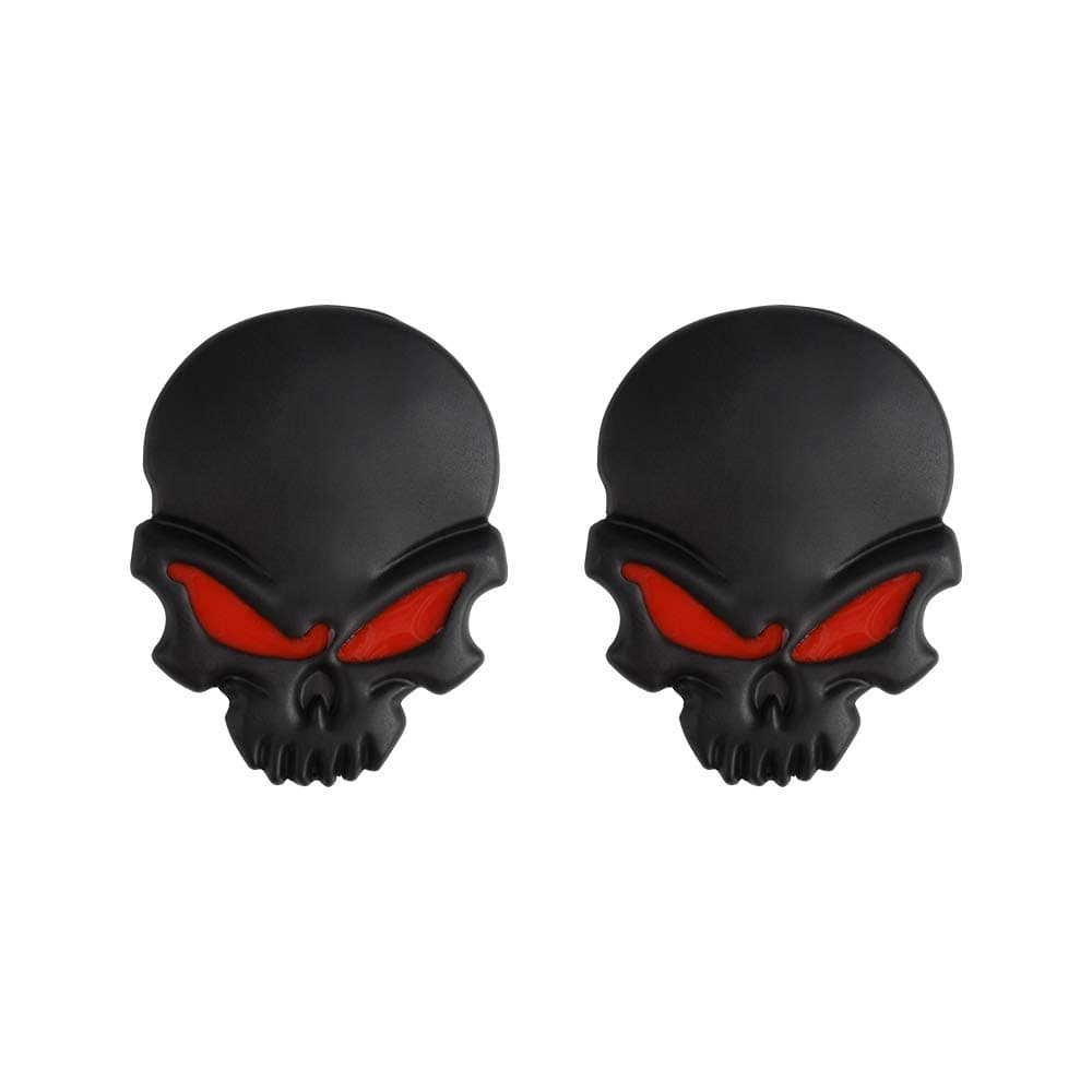 1797 3D Skull Pirate Devil Death Red Eyes Car Decals Stickers Accessories Vehicles Trucks Decorations Emblem Logo Badge Bumper Trunk Tailgate Window Metal Aluminum Alloy (2)