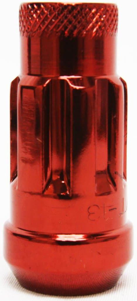 Monster Lug 33002R Red 14mm x 1.5" Thread Size Locking Lug Nut, (Set of 4)