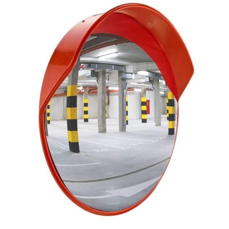 ABS INDUSTRY Convex Safety Front Mirror 32 Inches/80 Cms Polycarbonate Traffic Mirror Unbreakable Round Wide-Angle Driveway Mirror,With Adjustable Brackets&Nuts Bolts For Installation(Pack Of 1)