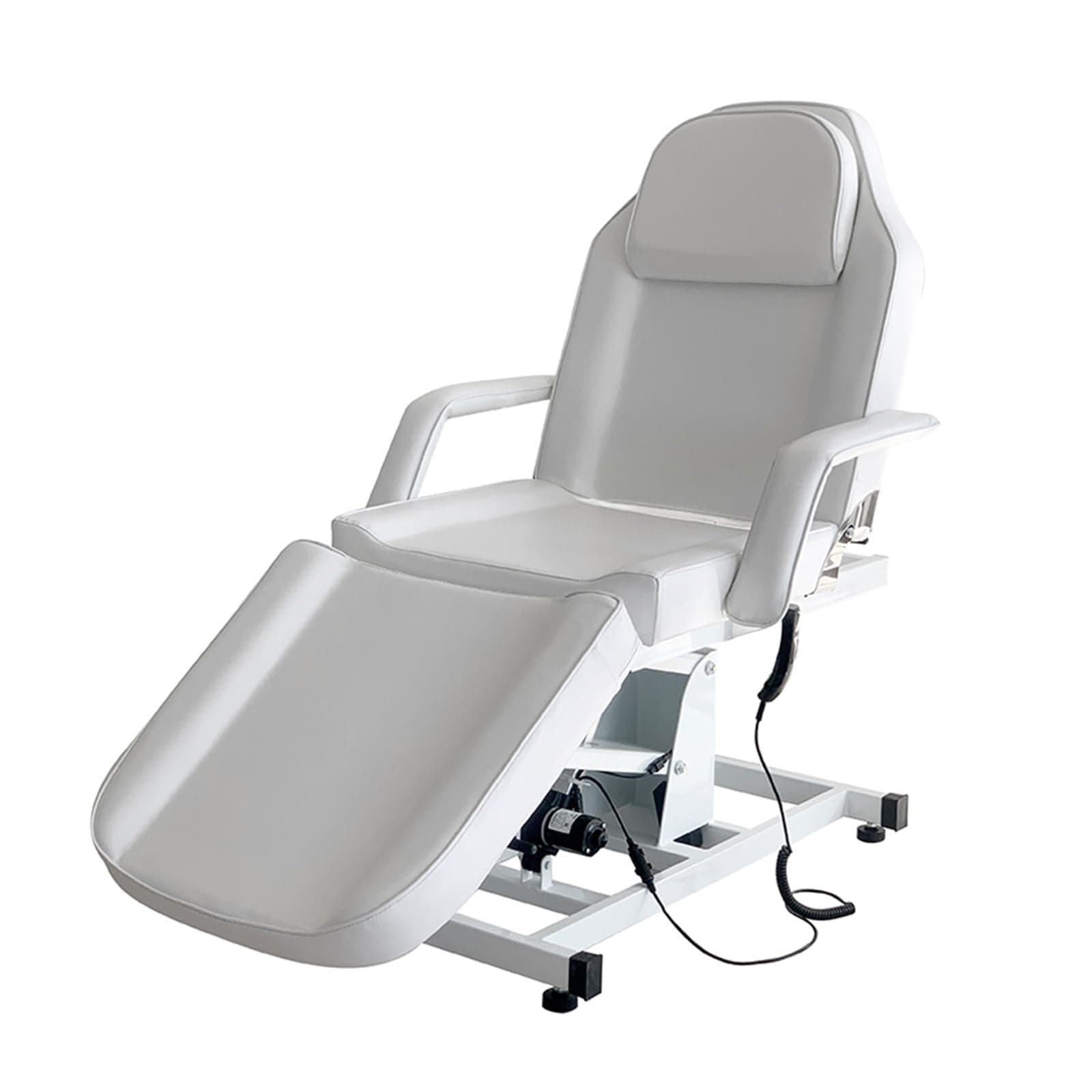 Electric Massage Table 3 Section Adjustable Bed Couch Beauty Salon Recliner Chair Treatment Tattoo Facial SPA Massaging Bed (White)(Includes 2 packages) (White)
