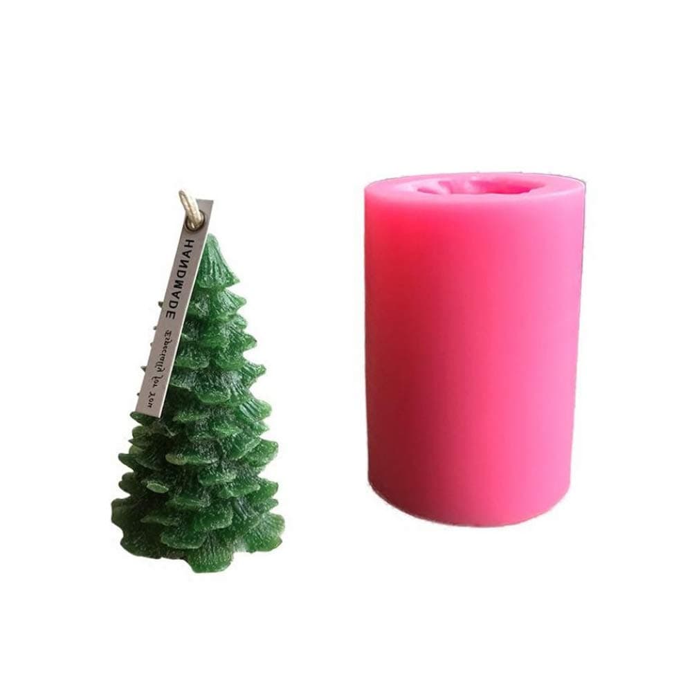 DGQ Silicone Christmas Pine Tree Candle Molds DIY Baking Molds Soap Molds Candle Making Supplies Ideal Moulds for Christmas Party