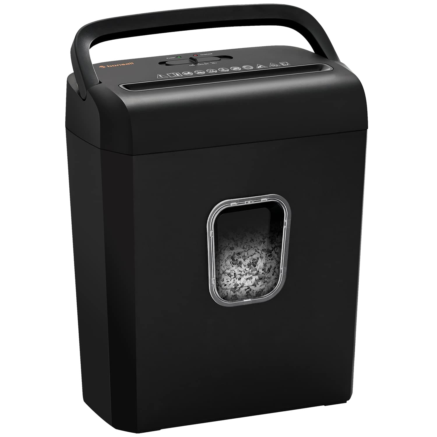 Bonsaii C234-A P-4 High Security Portable 6 Sheet Micro Cut Paper Shredder Bin