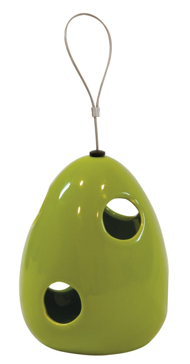Wild Bird Nesting Pocket. Fiesta Green Ceramic Nester with Nesting Material Included