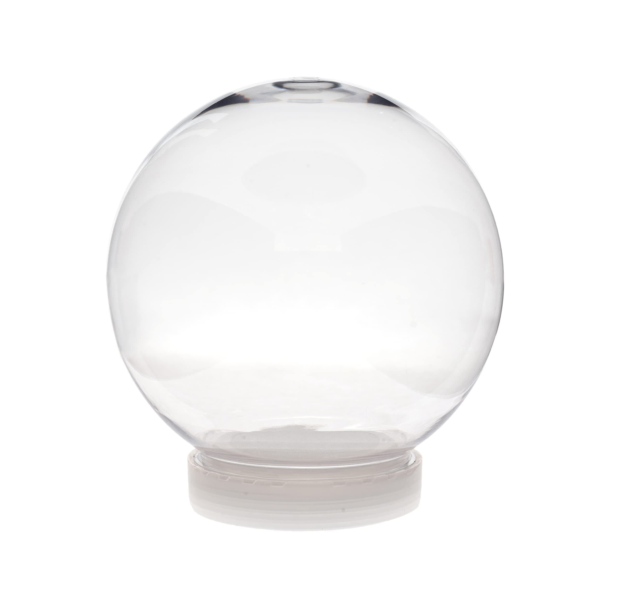 5 Inch (130mm) DIY Snow Globe Water Globe - Clear Plastic with Screw Off Cap | Perfect for DIY Crafts and Customization