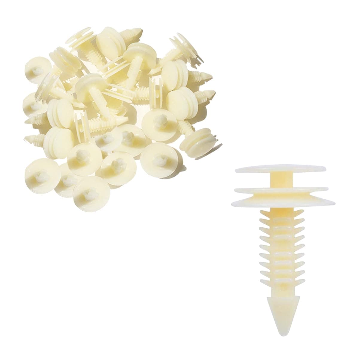 AUCELI 30 Pcs Door Trim Panel Clips, Car Retainers Clip Replaces for GM 10153057, Nylon Rivets Fasteners, Automotive Body Parts, Compatible with Many Vehicle Models, Car Accessories