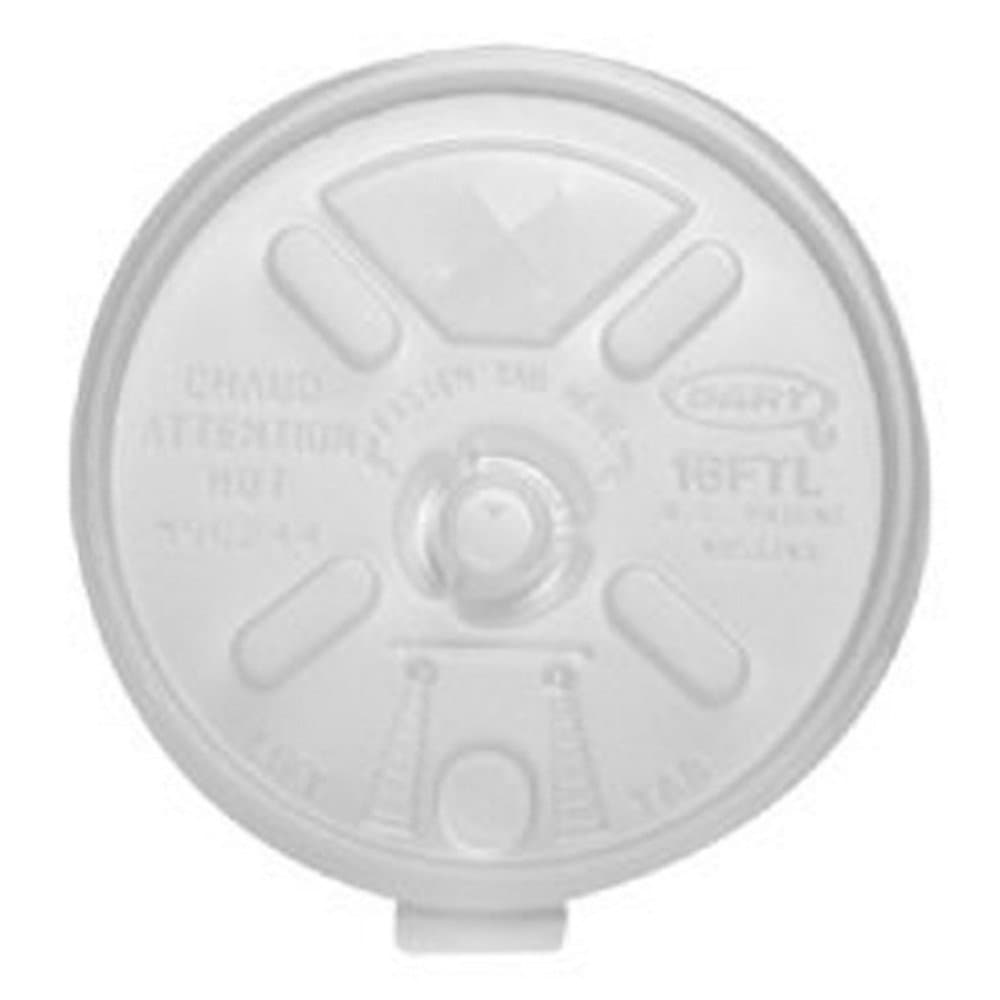 Dart Container, Inc. (16FTLS) Lid Styrofoam w/straw 16oz 1000/Ca