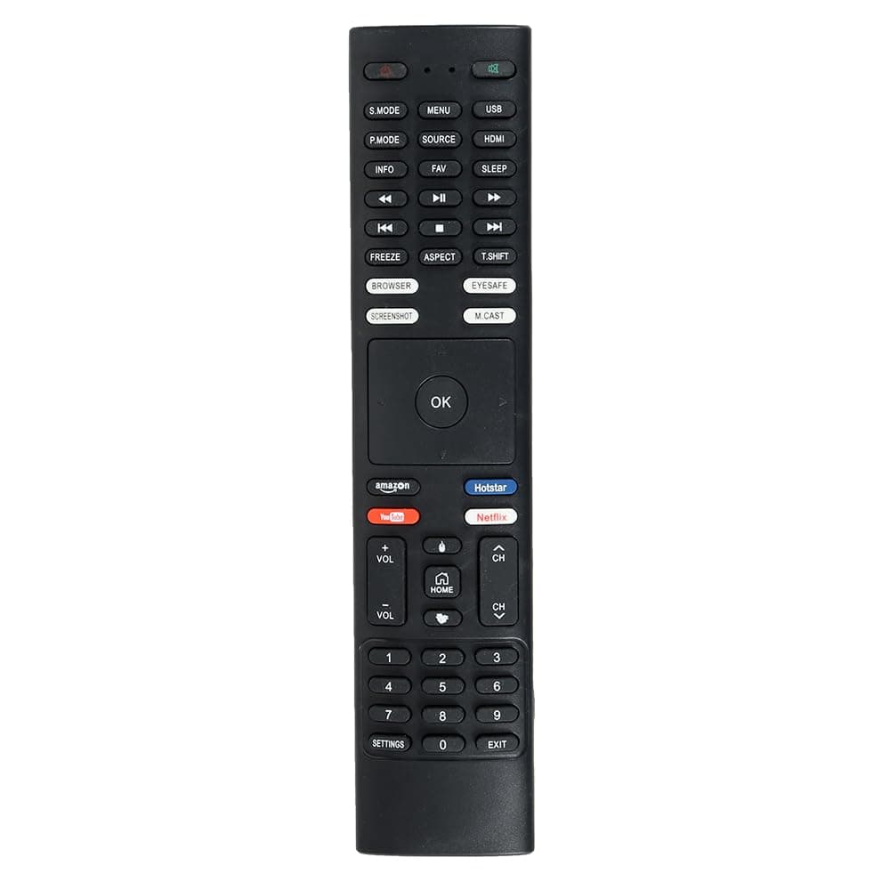 RESORB LED 582 Universal Remote Control for Chinese LCD LED and Non-Branded Smart TVs - Black (Please Match with Your Old Remote Before Placing an Order)