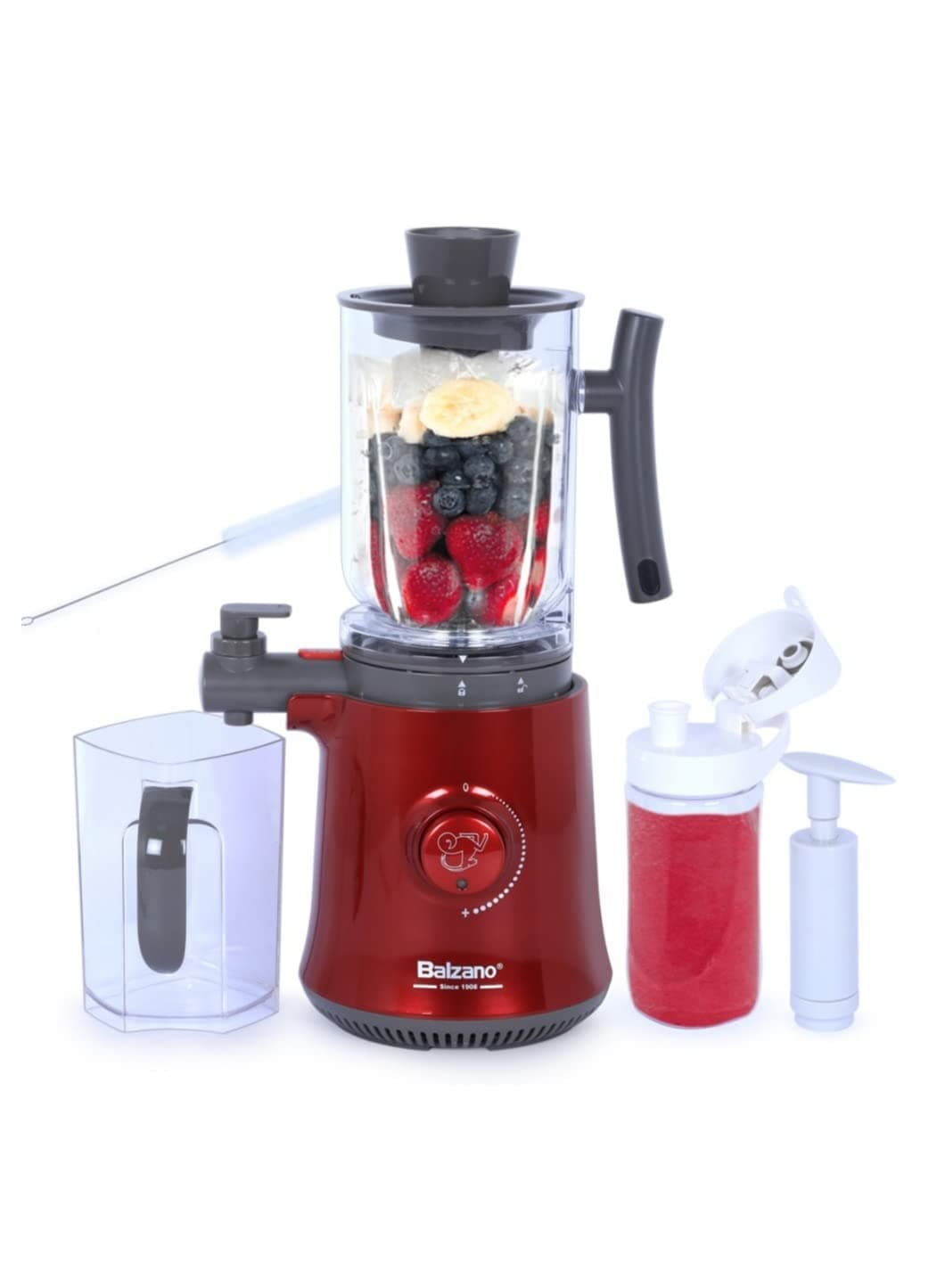 Yoga Blender/Smoothie Maker/Juicer/Soup Maker with Auto Seed Separation and Immunity Booster - Metalic Red, Compact