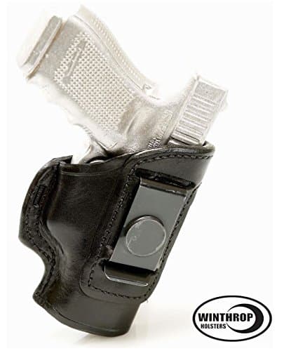 Taurus PT111 Gen 1 Millennium Pro IWB CCW NO Shield Leather Single Spring Clip Holster R/H Black - 0873