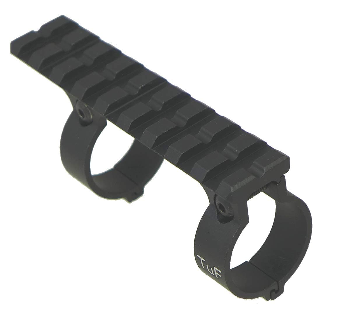 1" Tube 2 Ring Mount to Clamp on 1" Scope Tube & Shotgun Barrel/Shotgun Magazine Tube, 9 Slots / 4" Length Rail as Top/Bottom/Any Angle, MT-25T9, USA Patent Grant