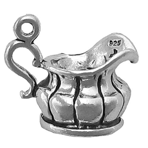 925 Sterling Silver Simple China Coffee/Tea Creamer
