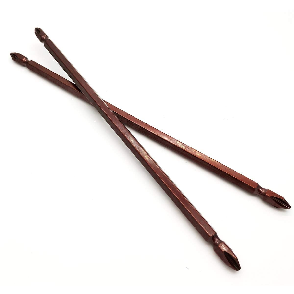 2Pcs 8 Inch(200mm) Length Magnetic Double Ended PH2 Phillips Cross Screwdriver Bits